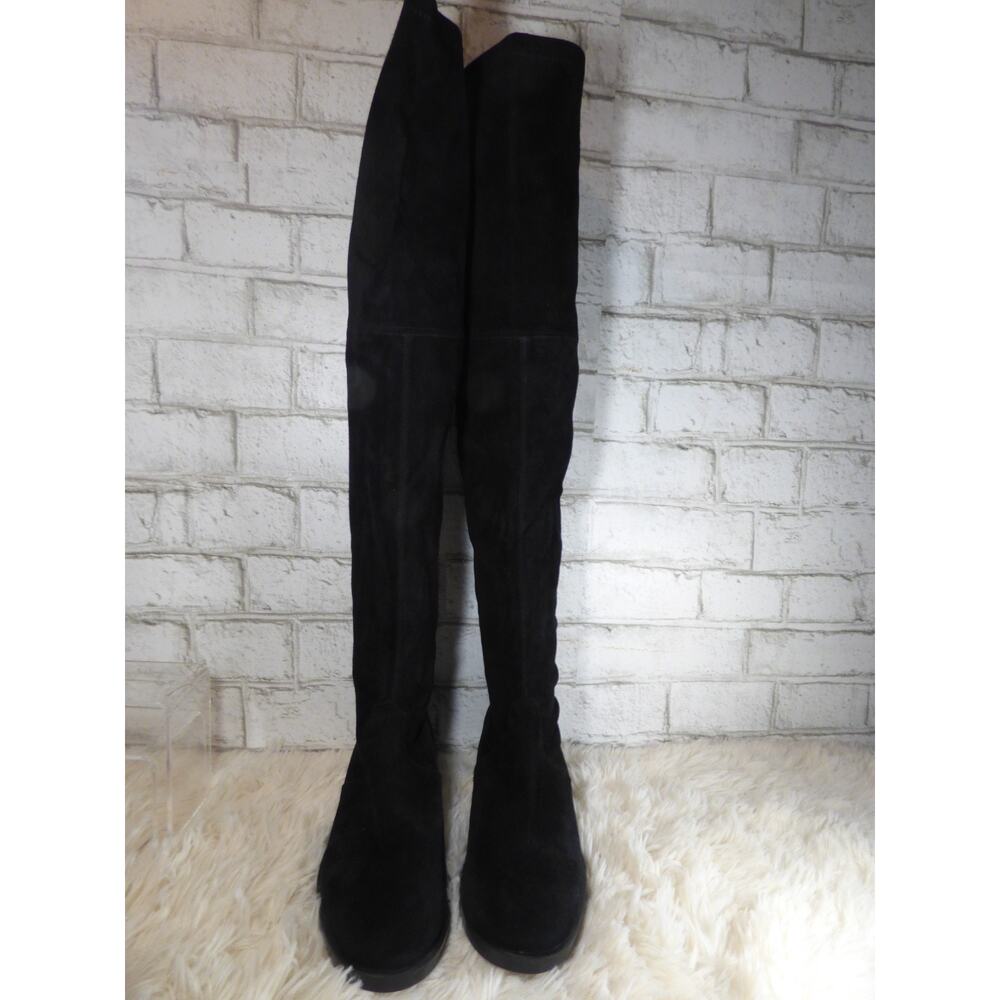 Stuart Weitzman Black Lowland Suede Over the Knee Boots 7.5 NEW - Picture 8 of 12